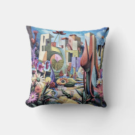 Surreal Garden - Bloemen Illustratie ontwerp 1 Kussen