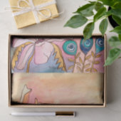 Surreal Garden Gouache Ink Art artiest print Tissuepapier (Geschenk)