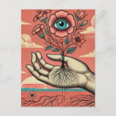 Surreal Gardeners Hand Briefkaart (Voorkant)