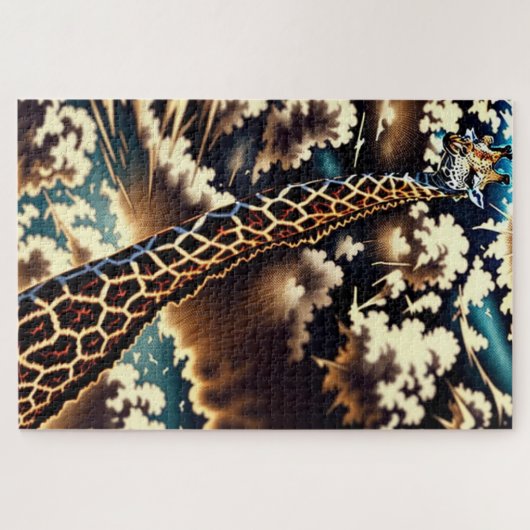Surreal Giraffe – Artistic Animal Design Legpuzzel (Horizontaal)