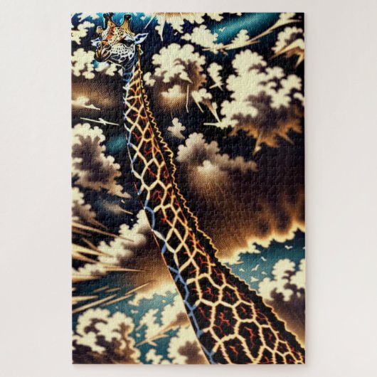 Surreal Giraffe – Artistic Animal Design Legpuzzel (Verticaal)