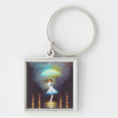 Surreal Girl Dancing in Rain Sleutelhanger (Voorkant)