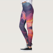 Surreal Glowing Sunset Clouds Reflected In Water Leggings (Links)