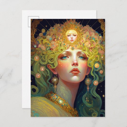 Surreal Goddess Fantasy Art Briefkaart (Voorkant / Achterkant)