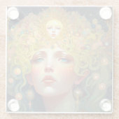 Surreal Goddess Fantasy Art Glazen Onderzetter (Achterkant)