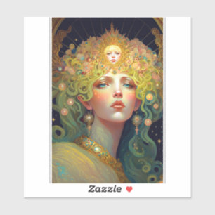Surreal Goddess Fantasy Art Sticker