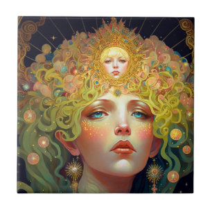 Surreal Goddess Fantasy Art Tegeltje