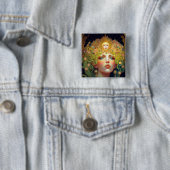 Surreal Goddess Fantasy Art Vierkante Button 5,1 Cm (In situ)