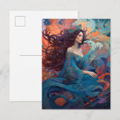 Surreal Goddess Queen Fantasy Art Briefkaart (Voorkant / Achterkant)