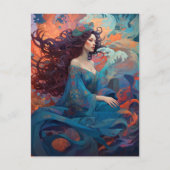 Surreal Goddess Queen Fantasy Art Briefkaart (Voorkant)