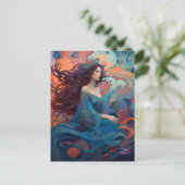 Surreal Goddess Queen Fantasy Art Briefkaart (Staand voorkant)