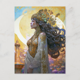 Surreal Goddess Queen Fantasy Art Briefkaart