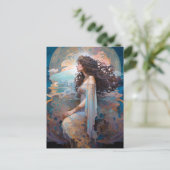 Surreal Goddess Queen Fantasy Art Briefkaart (Staand voorkant)