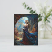 Surreal Goddess Queen Fantasy Art Briefkaart (Staand voorkant)