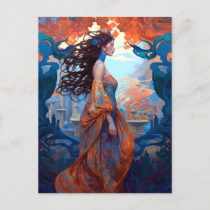 Surreal Goddess Queen Fantasy Art Briefkaart
