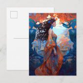 Surreal Goddess Queen Fantasy Art Briefkaart (Voorkant / Achterkant)