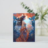 Surreal Goddess Queen Fantasy Art Briefkaart (Staand voorkant)