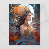 Surreal Goddess Queen Fantasy Art Briefkaart (Voorkant)