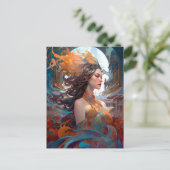 Surreal Goddess Queen Fantasy Art Briefkaart (Staand voorkant)