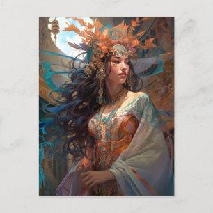 Surreal Goddess Queen Fantasy Art Briefkaart