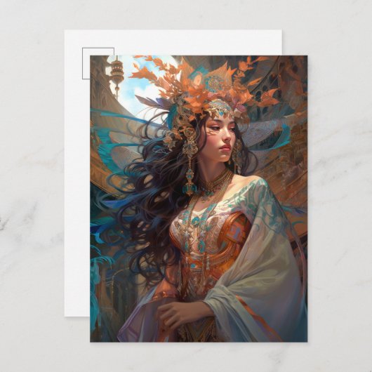 Surreal Goddess Queen Fantasy Art Briefkaart (Voorkant / Achterkant)