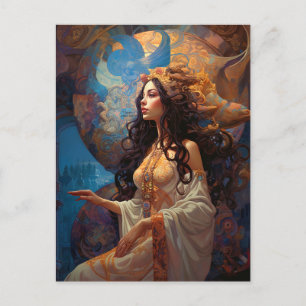 Surreal Goddess Queen Fantasy Art Briefkaart