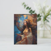 Surreal Goddess Queen Fantasy Art Briefkaart (Staand voorkant)