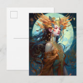 Surreal Goddess Queen Fantasy Art Briefkaart (Voorkant / Achterkant)