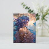 Surreal Goddess Queen Fantasy Art Briefkaart (Staand voorkant)