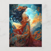 Surreal Goddess Queen Fantasy Art Briefkaart (Voorkant)
