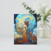 Surreal Goddess Queen Fantasy Art Briefkaart (Staand voorkant)