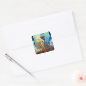 Surreal Goddess Queen Fantasy Art Vierkante Sticker (Envelop)