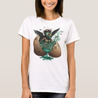 Surreal Griezelige Kraai Dames T-shirt