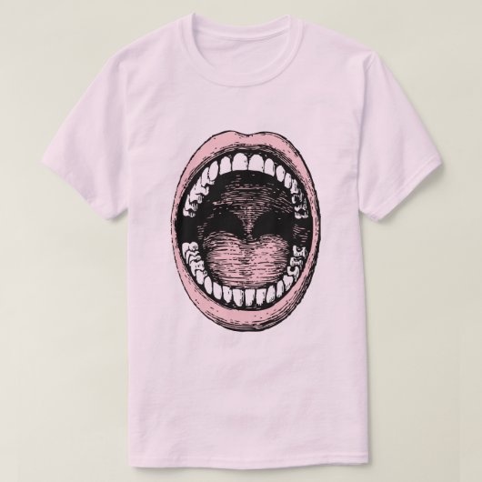 SURREAL GROTE MOUTH-ILLUSTRATIE T-SHIRT (Design voorkant)