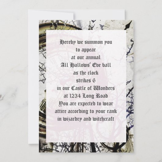 Surreal Halloween partijuitnodiging Kaart (Achterkant)