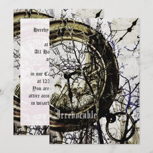 Surreal Halloween partijuitnodiging Kaart (Voorkant / Achterkant)