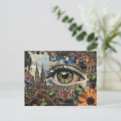 Surreal Hazel Eye Looking at the City Briefkaart (Staand voorkant)