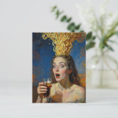 Surreal hersenexplosie Ramen vrouw Briefkaart (Staand voorkant)