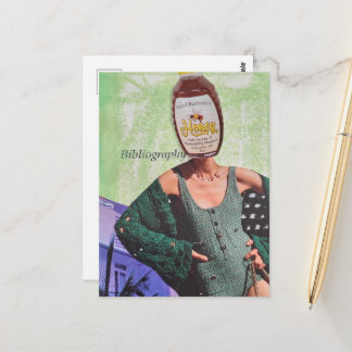 Surreal Honing Vrouw Mixed Media Collage Briefkaart