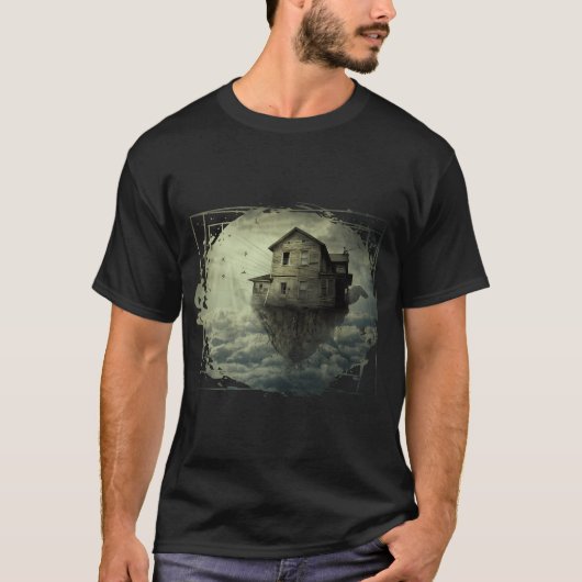 Surréal huis in de lucht t-shirt (Voorkant)