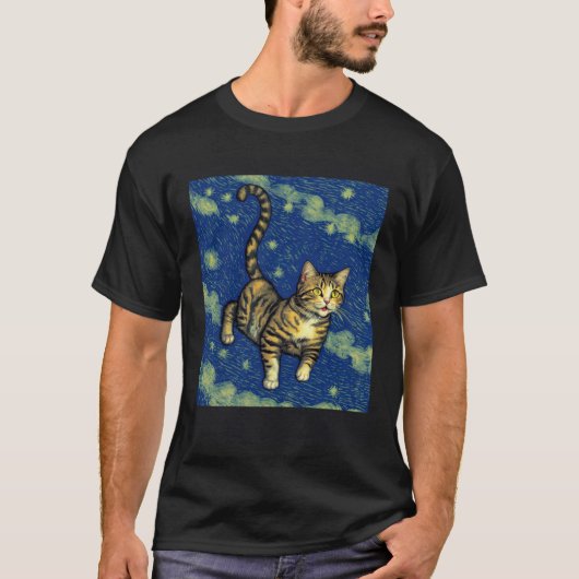 Surreal Impressionistic Cat Impressionism Cats Pai T-shirt (Voorkant)
