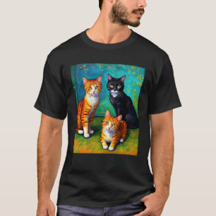 Surreal Impressionistische Kat Impressionisme Katt T-shirt
