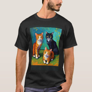 Surreal Impressionistische Kat Impressionisme Katt T-shirt