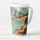 Surreal Interior with Fish and Moonlit Landscape Latte Mok (Rechterhoek)