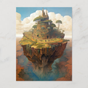 Surreal Island Landscape Fantasy Art Briefkaart
