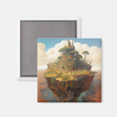 Surreal Island Landscape Fantasy Art Magneet (Voorkant / Achterkant)