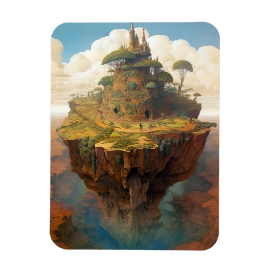 Surreal Island Landscape Fantasy Art Magneet (Verticaal)