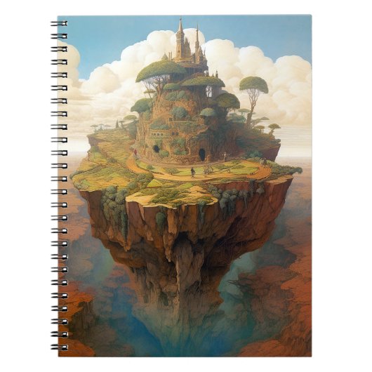 Surreal Island Landscape Fantasy Art Notitieboek (Voorkant)