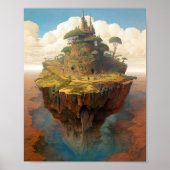 Surreal Island Landscape Fantasy Art Poster (Voorkant)