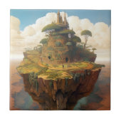 Surreal Island Landscape Fantasy Art Tegeltje (Voorkant)